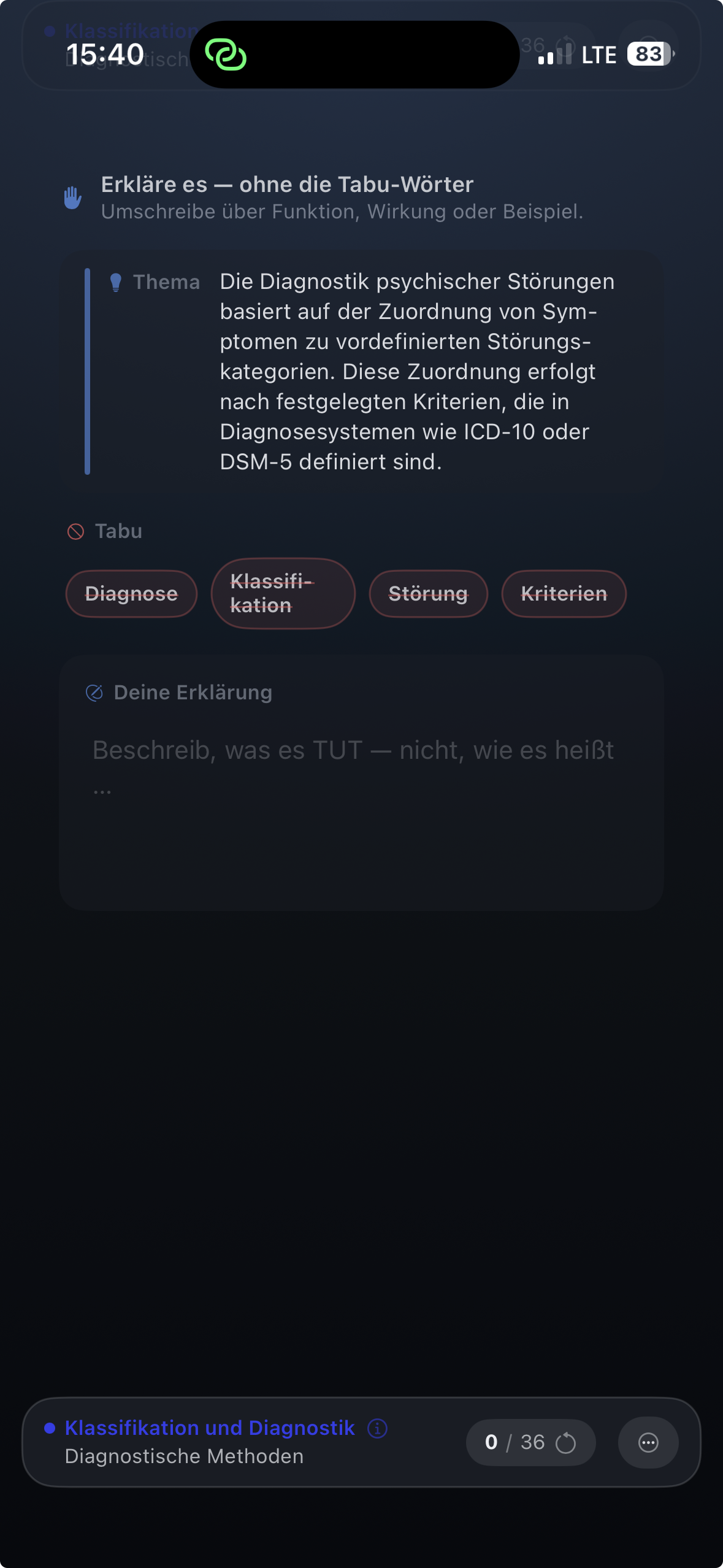 Aufgabe ohne Tabuwörter