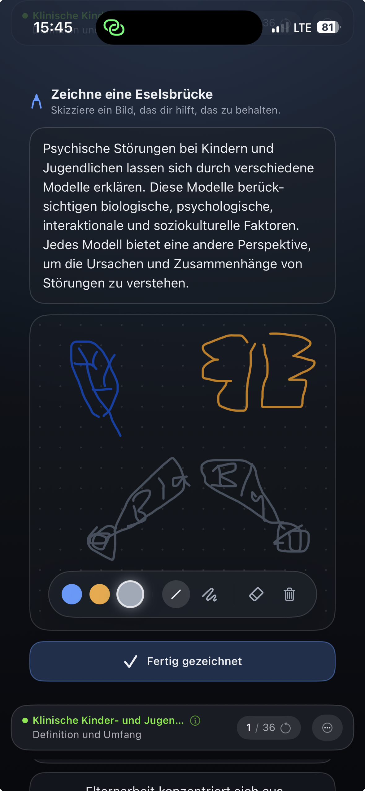 Aufgabe: Eselsbrücke zeichnen