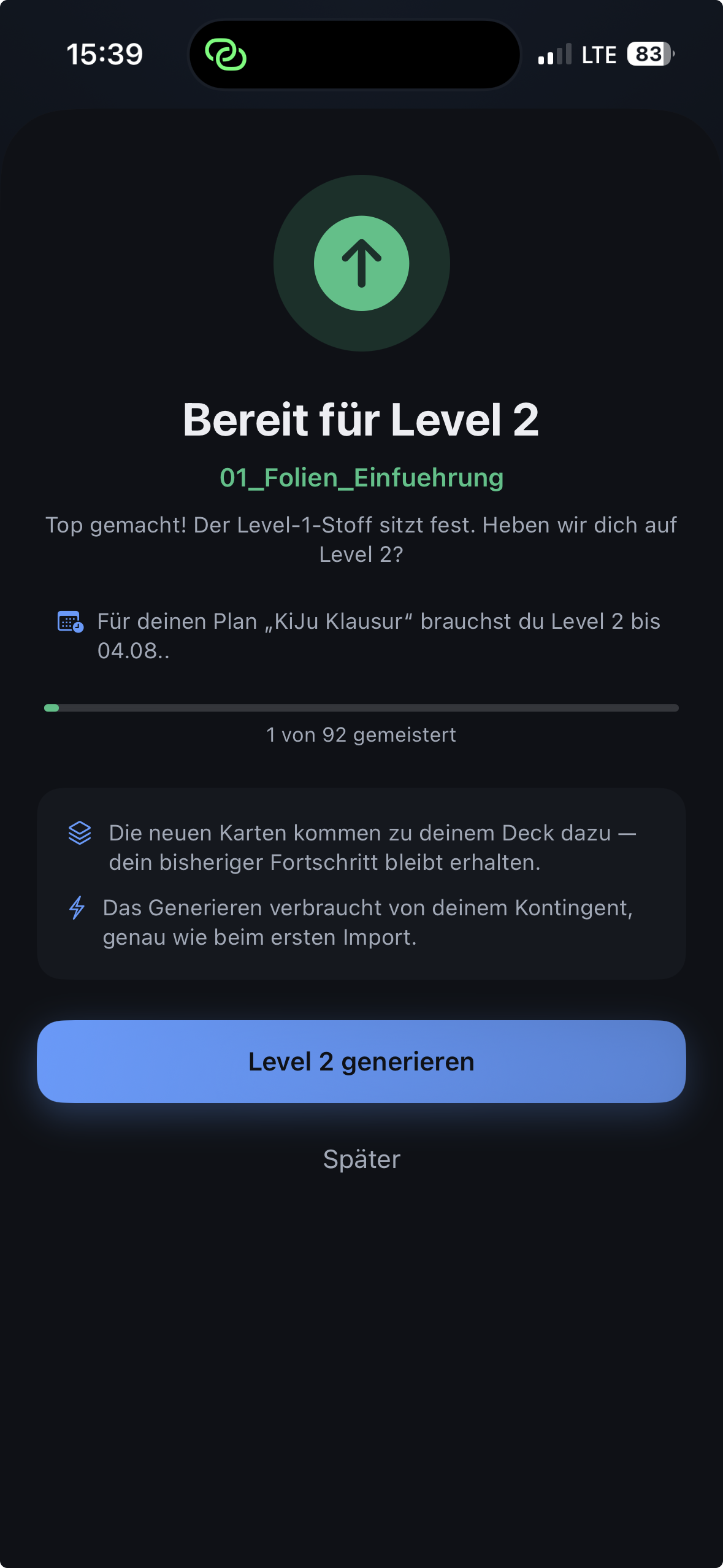 Level-Aufstieg