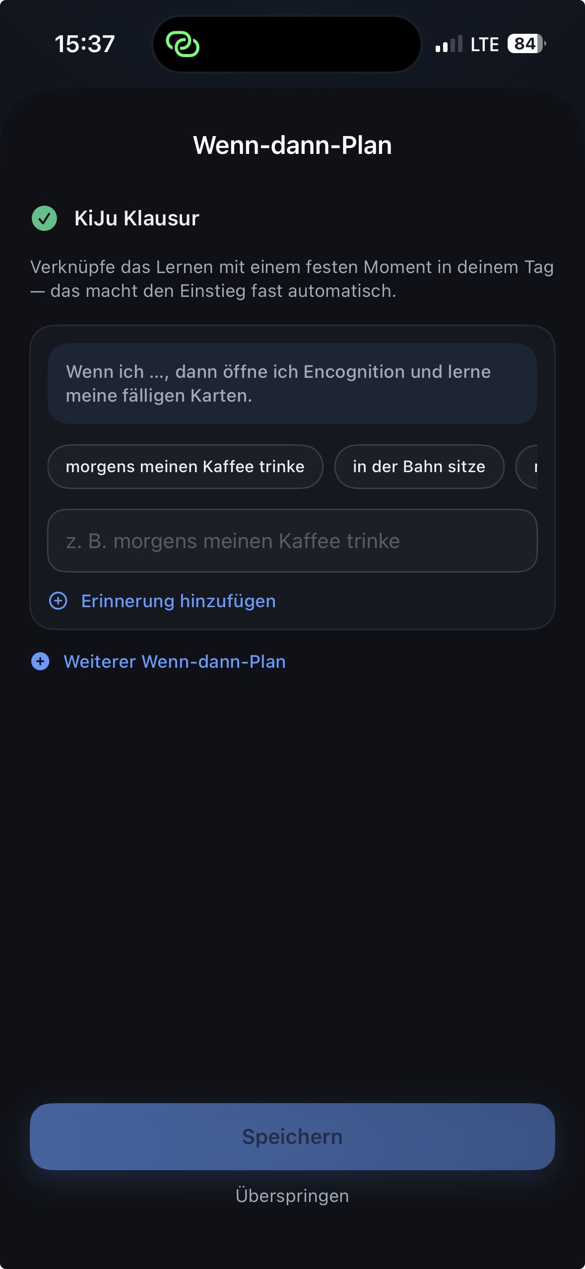 Wenn-dann-Plan