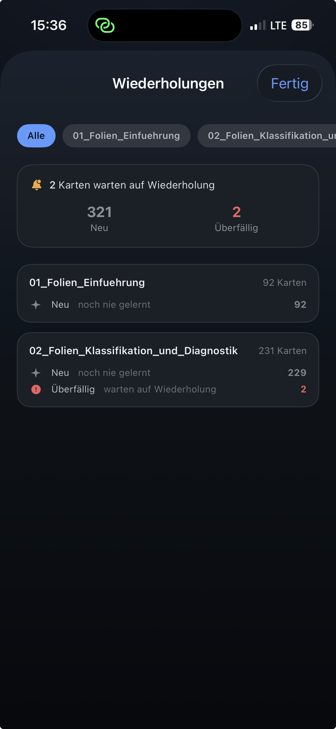 Geplante Wiederholungen